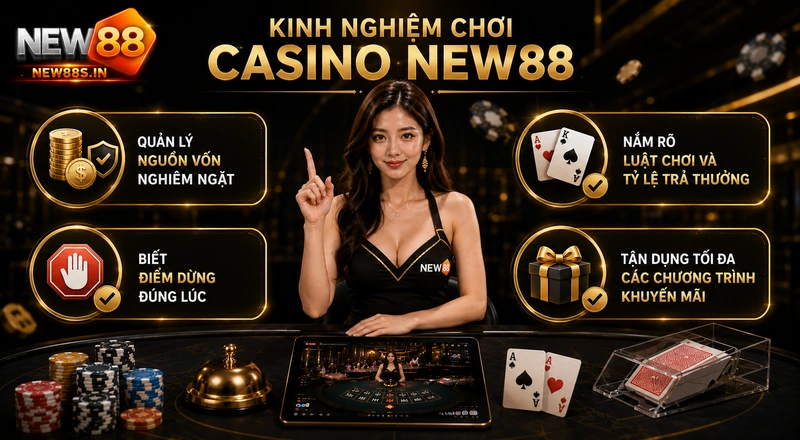 Kinh nghiệm tham gia sảnh casino NEW88