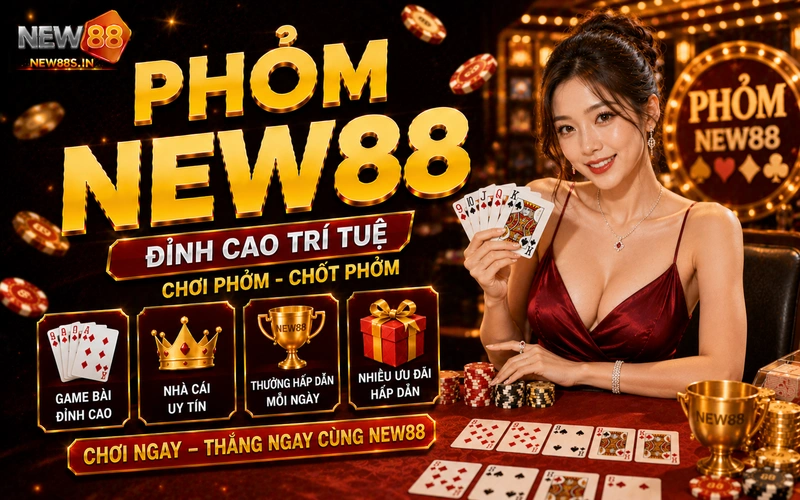 Chơi Phỏm NEW88 trực tuyến - Săn thưởng cực lớn, rút tiền siêu tốc