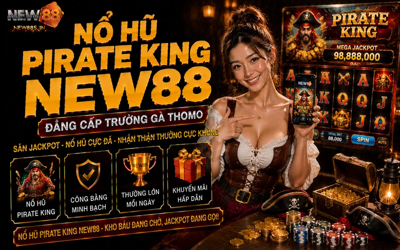 Nổ hũ Pirate King NEW88: Quay hũ cướp biển rinh quà lớn