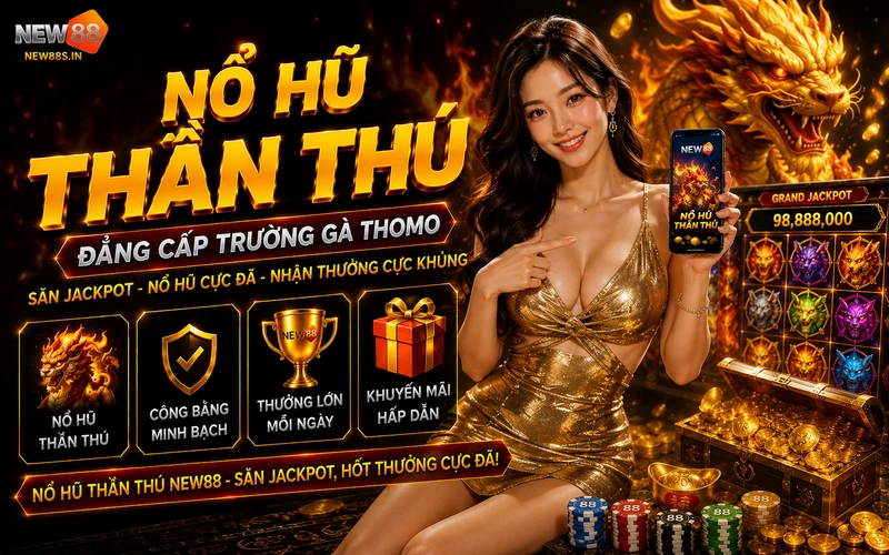 Nổ hũ Thần Thú NEW88: Quay hũ linh vật rinh jackpot khủng